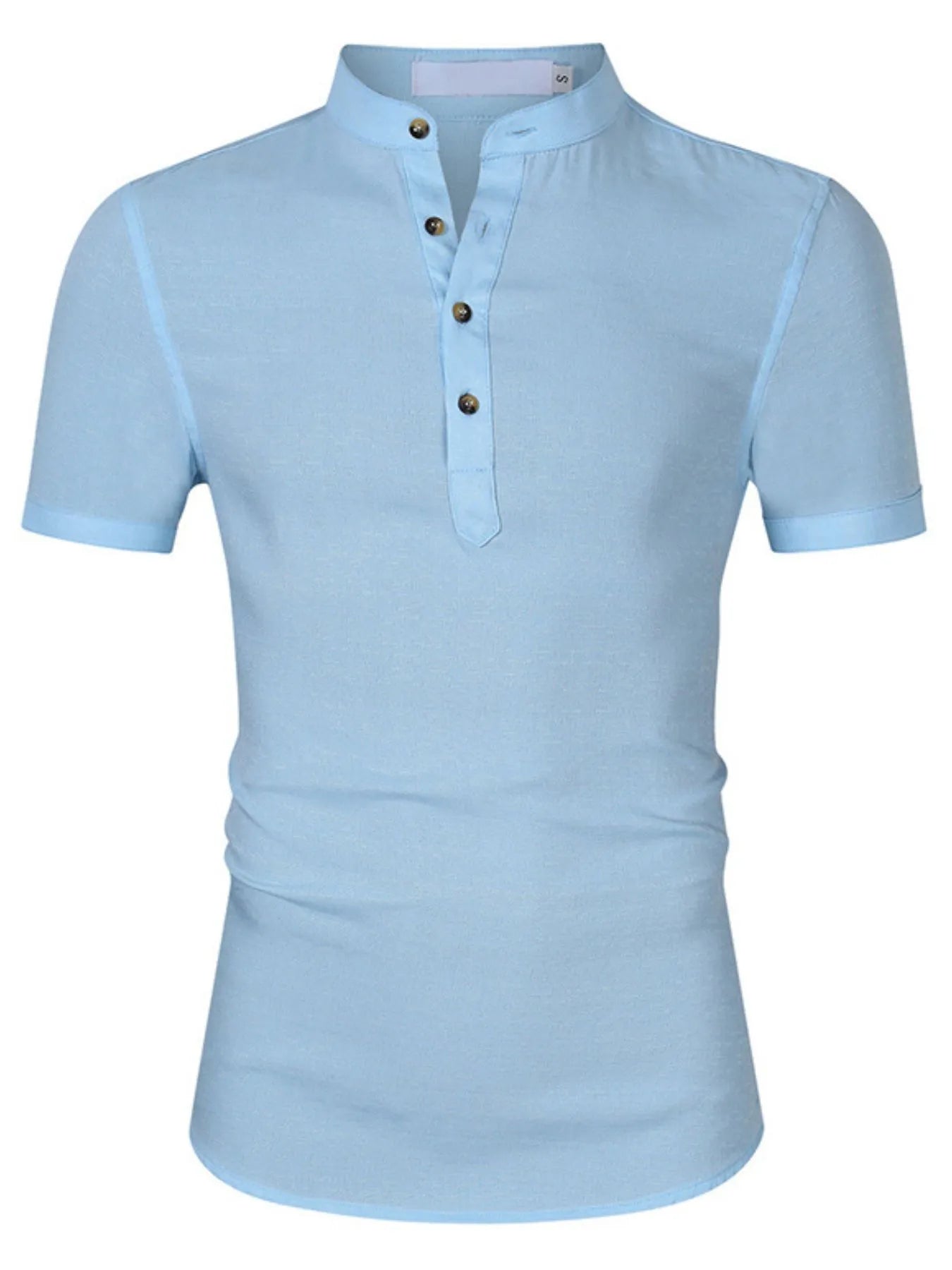 Men's Collar Neck Short Sleeve Polo Shirt - Premium Men's Polo shirt from Trendsi - Just $29.64! Shop now at Handbags Specialist Headquarter