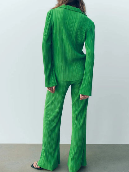 Texture Long Sleeve Top and Pants Lounge Set - Premium Sleepwear from Trendsi - Just $54.99! Shop now at Handbags Specialist Headquarter