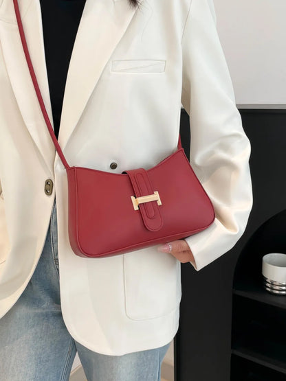 PU Leather Shoulder Bag.