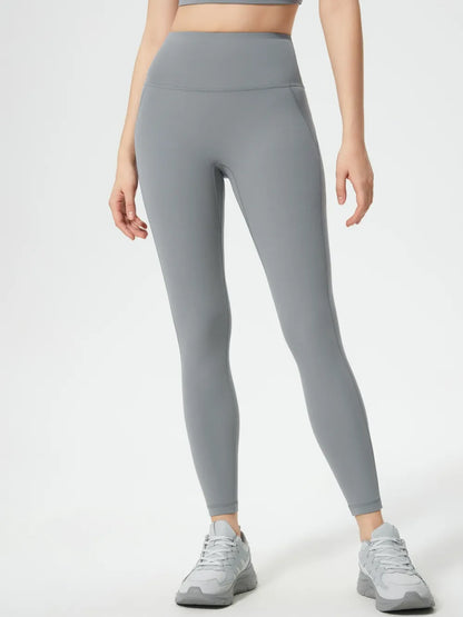 Millennia Wide Waistband Active Leggings - Premium Leggings from Trendsi - Just $40.95! Shop now at Handbags Specialist Headquarter