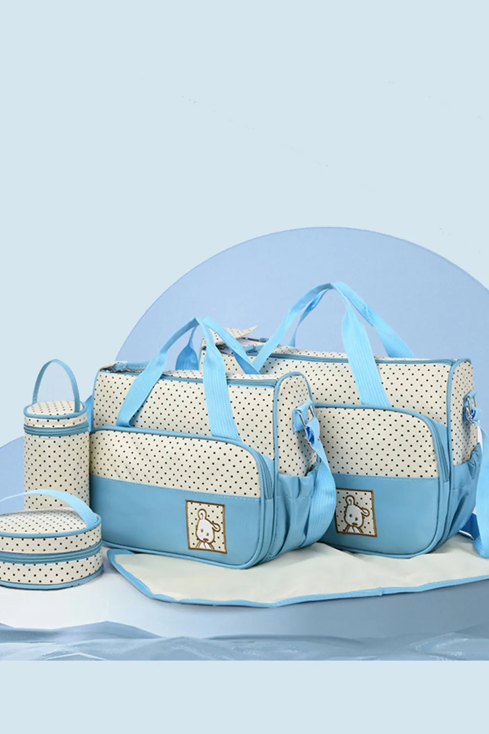 Oxford Cloth Contrast 4 Piece Bag Set - Premium Tote Bag from Trendsi - Just $42.99! Shop now at Handbags Specialist Headquarter