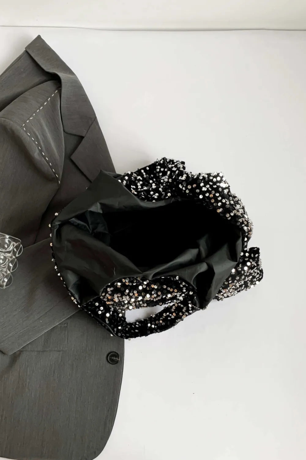 Sequin Polyester Handbag - Premium Tote Bag from Trendsi - Just $32.99! Shop now at Handbags Specialist Headquarter