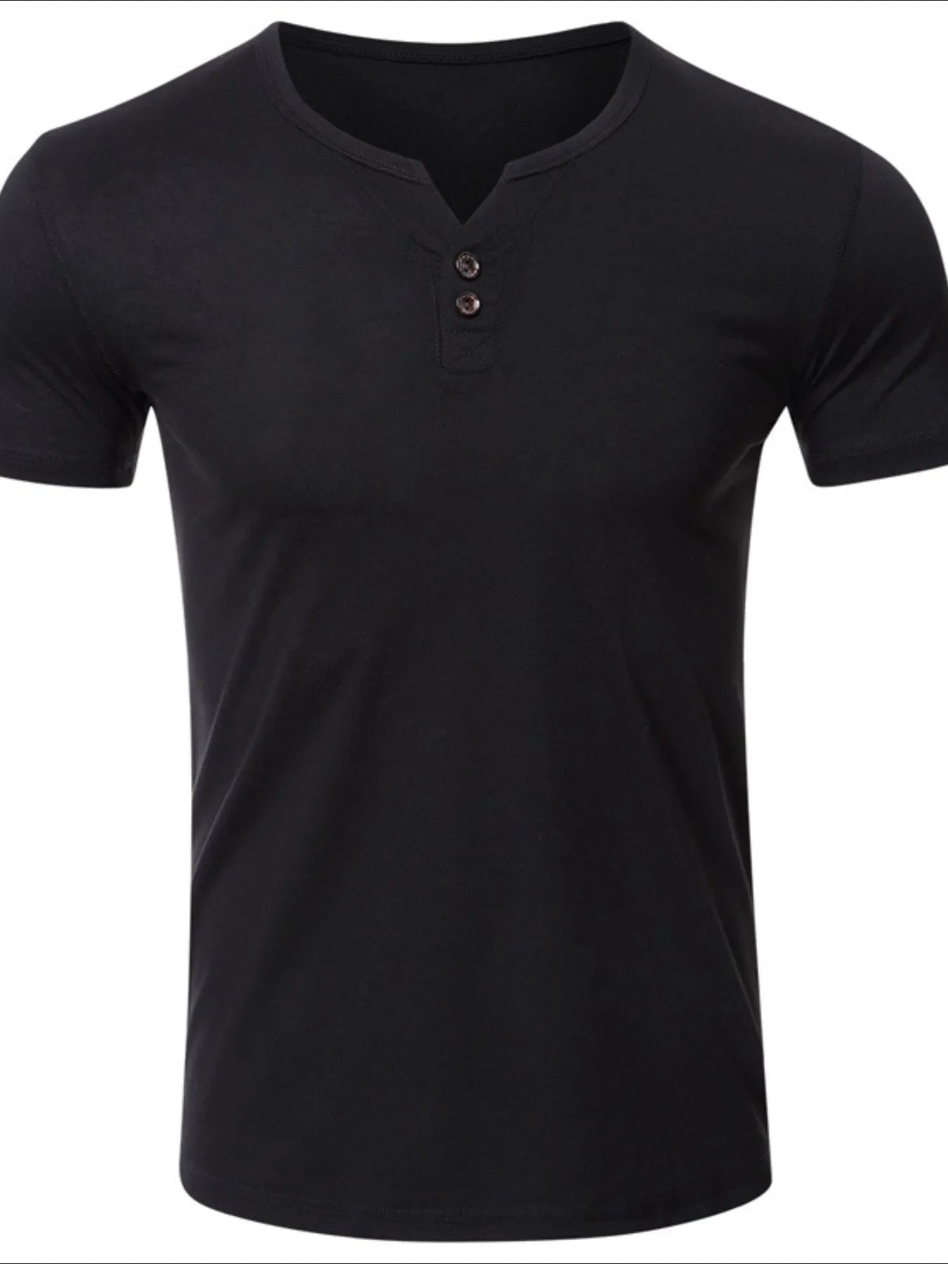 Men's Henley Short Sleeve Polo Top - Premium Men's Polo shirt from Trendsi - Just $30.14! Shop now at Handbags Specialist Headquarter