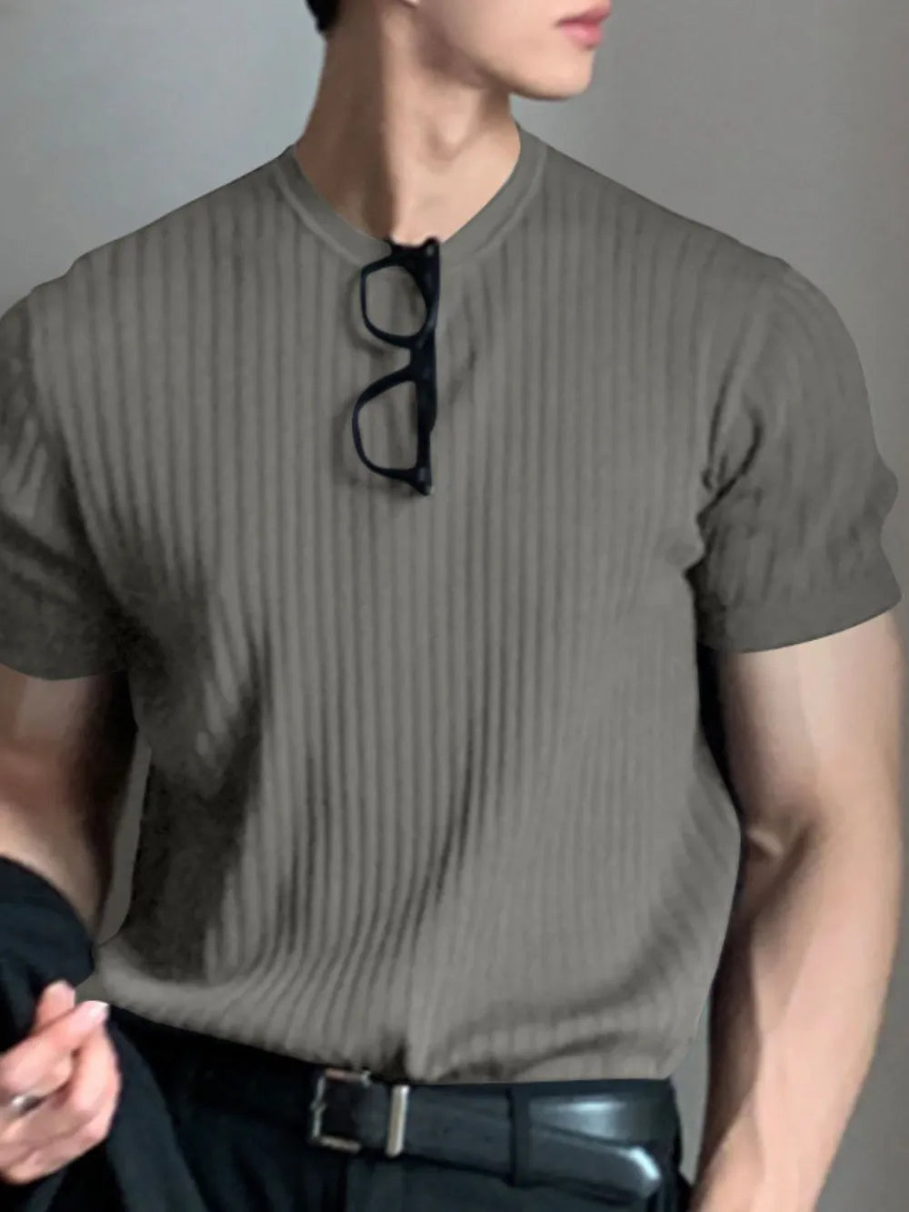 Men's Full Size Round Neck Short Sleeve T-Shirt Plus Size - Premium Men's Shirts from Trendsi - Just $29.54! Shop now at Handbags Specialist Headquarter