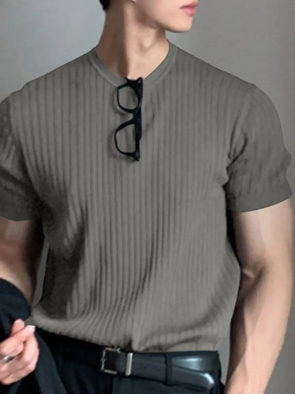 Men's Full Size Round Neck Short Sleeve T-Shirt Plus Size - Premium Men's Shirts from Trendsi - Just $29.54! Shop now at Handbags Specialist Headquarter