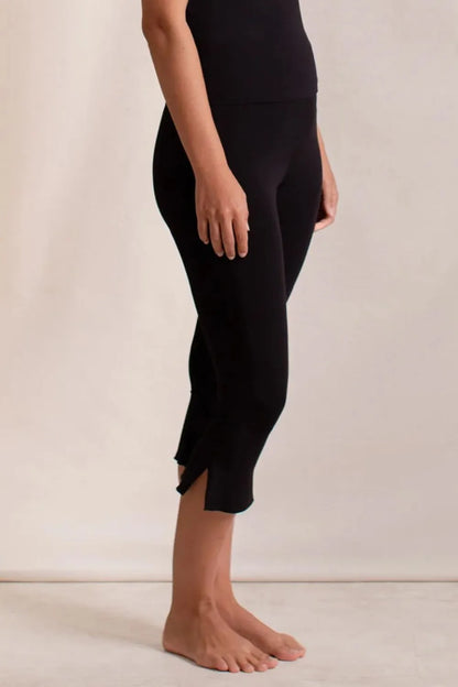 Side Slit Capris Leggings - Premium Leggings from Trendsi - Just $29.40! Shop now at Handbags Specialist Headquarter