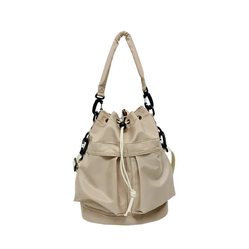 Drawstring Nylon Bucket Bag - Premium Crossbody Bag from Trendsi - Just $24.99! Shop now at Handbags Specialist Headquarter
