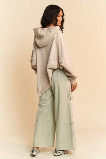 Davi & Dani Lace Patchwork Bottom Opening Adjustable Pants - Premium Women Pants from Trendsi - Just $66.99! Shop now at Handbags Specialist Headquarter