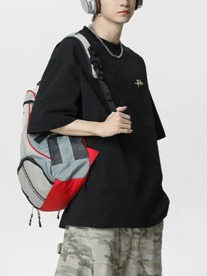 Men's Plus Size Round Neck Letter Graphic T-Shirt - Premium Men's T-Shirt from Trendsi - Just $27.99! Shop now at Handbags Specialist Headquarter