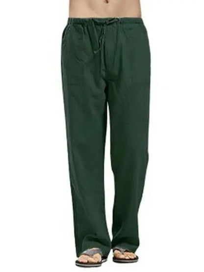 Men's Full Size Drawsting Straight Leg Pants Plus Size.
