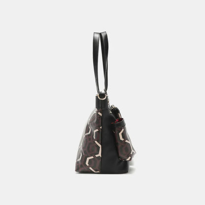 Nicole Lee USA Geometric Pattern Large Handbag - Premium Tote Bag from Trendsi - Just $68.99! Shop now at Handbags Specialist Headquarter
