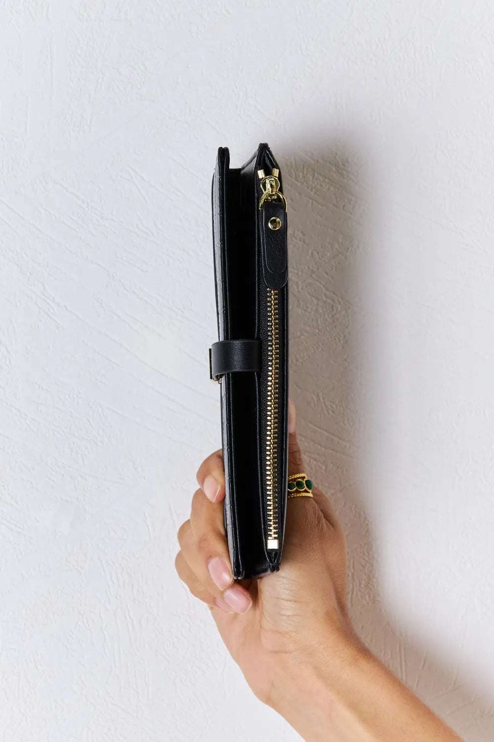 David Jones Texture PU Leather Wallet - Premium Wallet from Trendsi - Just $28.99! Shop now at Handbags Specialist Headquarter