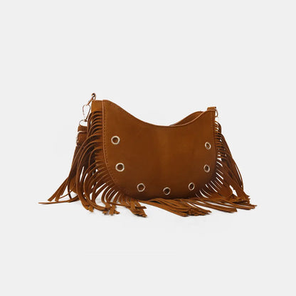 Fringe Detail Crossbody Bag - Premium Handbags from Trendsi - Just $19.99! Shop now at Handbags Specialist Headquarter