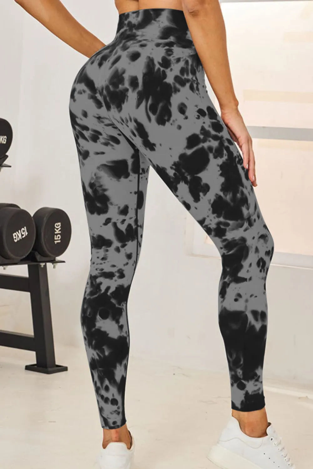 Tie-Dye High Waist Active Leggings - Premium Leggings from Trendsi - Just $47.70! Shop now at Handbags Specialist Headquarter