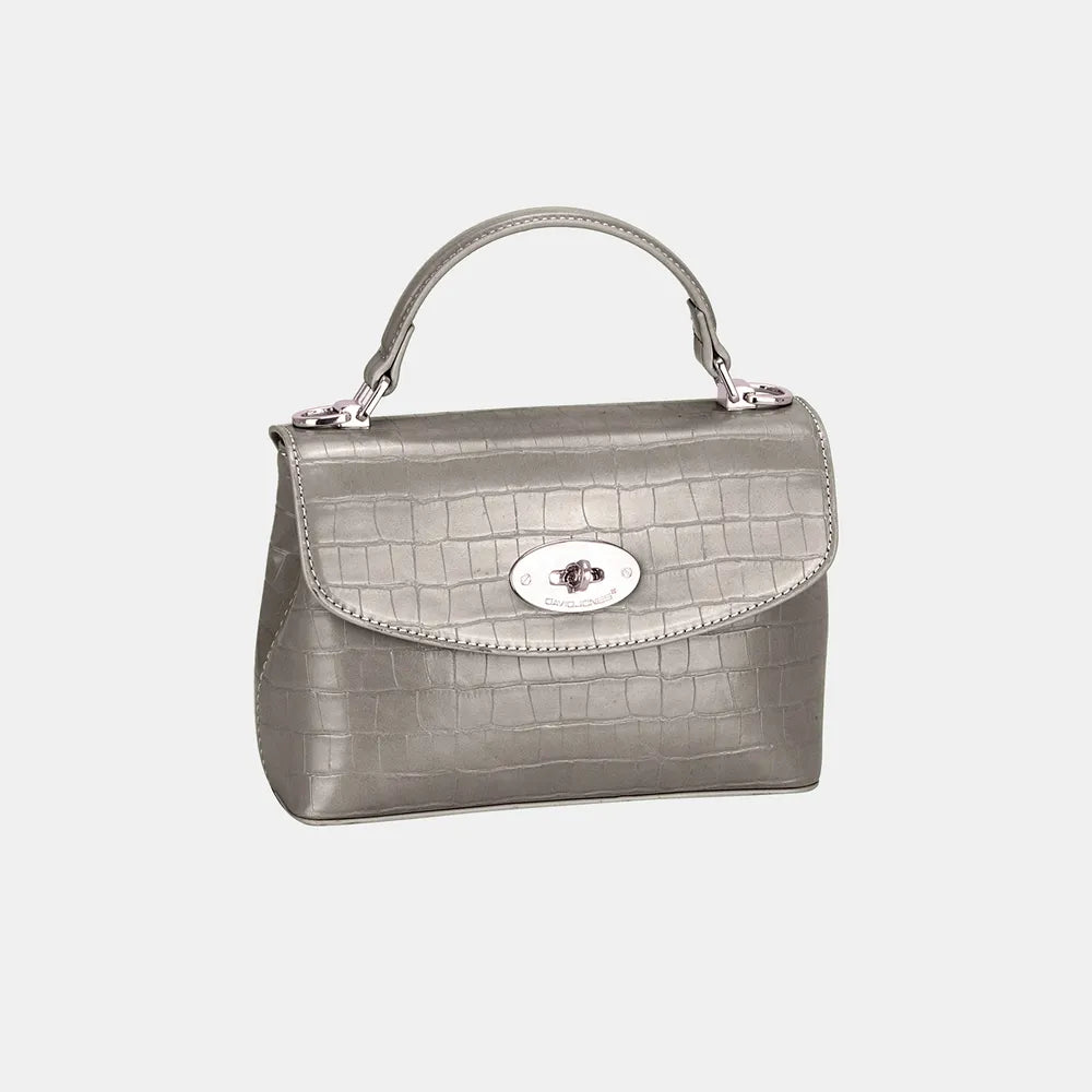David Jones Texture PU Leather Handbag - Premium Tote Bag from Trendsi - Just $40.99! Shop now at Handbags Specialist Headquarter