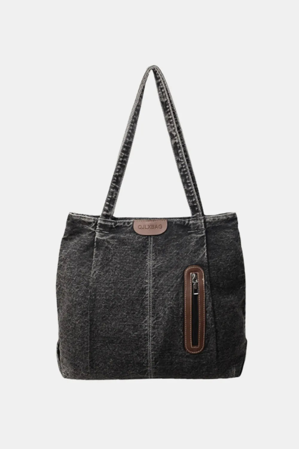 Medium Denim Tote Bag - Premium Tote Bag from Trendsi - Just $32.99! Shop now at Handbags Specialist Headquarter