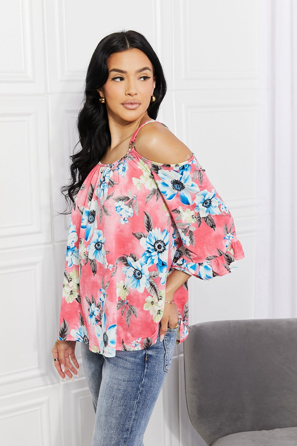 Sew In Love Full Size Fresh Take  Floral Cold-Shoulder Top - Premium Women / Jeans & Denim from Trendsi - Just $42! Shop now at Handbags Specialist Headquarter