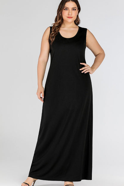 Plus Size Scoop Neck Maxi Tank Dress - Premium Dresses from Trendsi - Just $32.99! Shop now at Handbags Specialist Headquarter