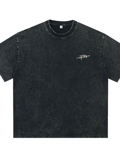 Men's Plus Size Round Neck Letter Graphic T-Shirt - Premium Men's T-Shirt from Trendsi - Just $27.99! Shop now at Handbags Specialist Headquarter