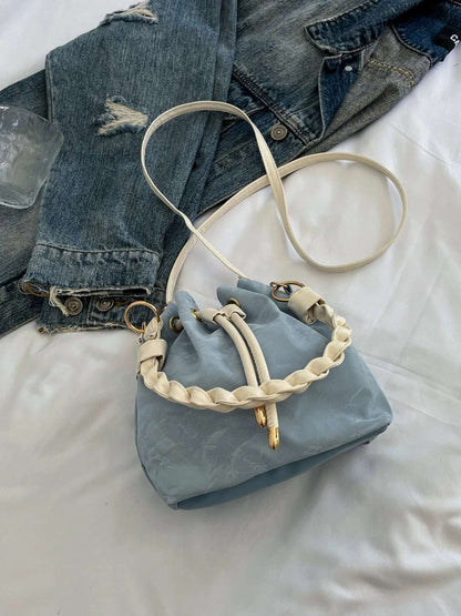 Drawstring PU Leather Bucket Bag - Premium Crossbody Bag from Trendsi - Just $19.99! Shop now at Handbags Specialist Headquarter