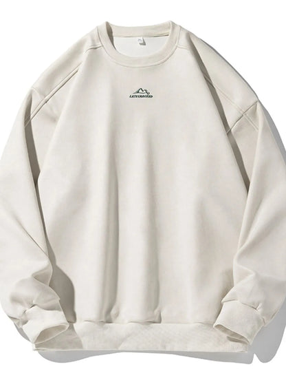 Men's Full Size Round Neck Long Sleeve Sweatshirt Plus Size - Premium Men's Sweatshirts from Trendsi - Just $52.48! Shop now at Handbags Specialist Headquarter