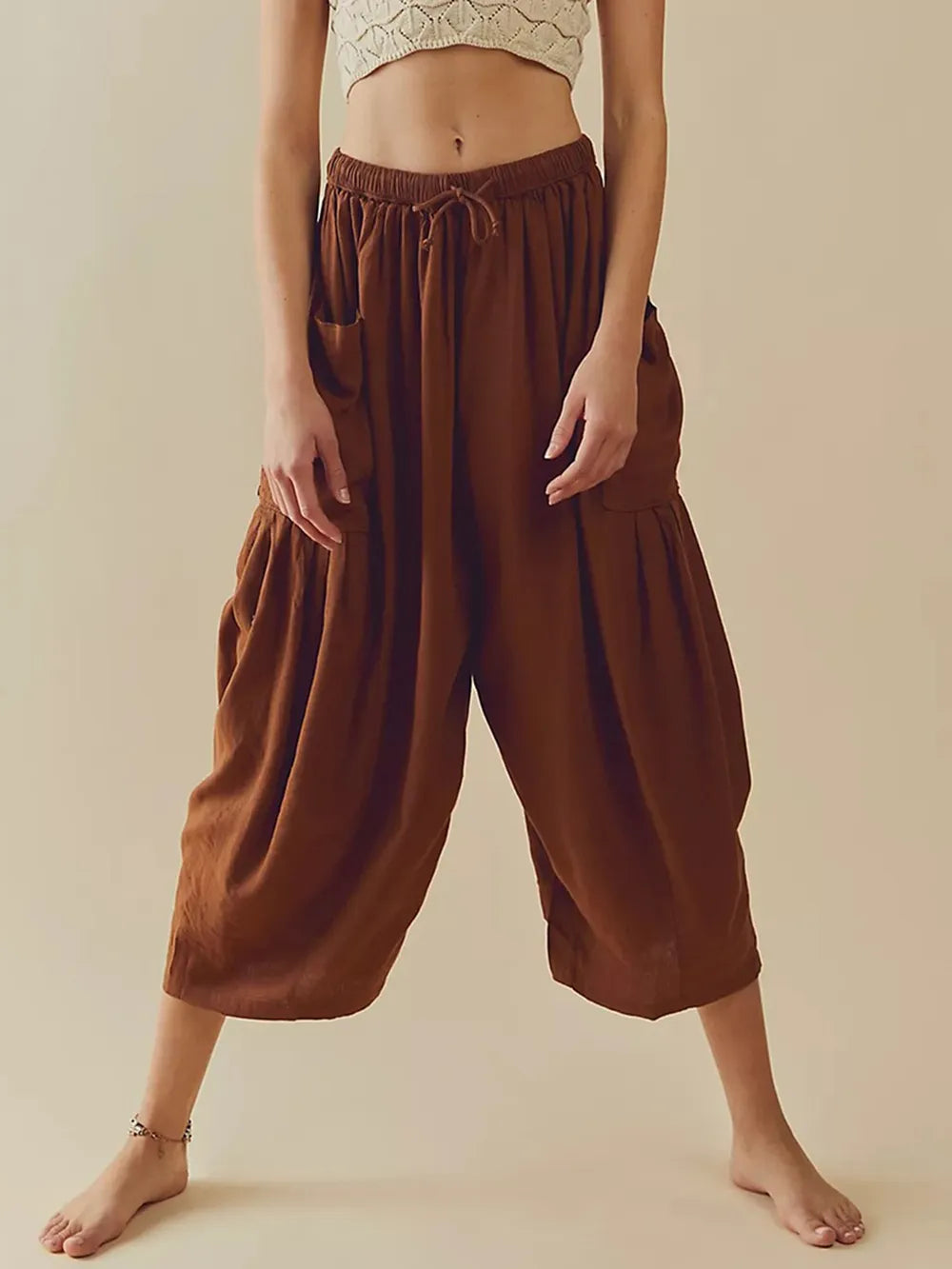 Full Size Wide Leg Pants with Pockets - Premium Women Pants from Trendsi - Just $42.99! Shop now at Handbags Specialist Headquarter