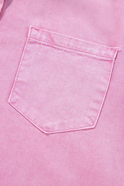 Button Down Short Sleeve Denim Dress - Premium Women / Jeans & Denim from Trendsi - Just $55.46! Shop now at Handbags Specialist Headquarter