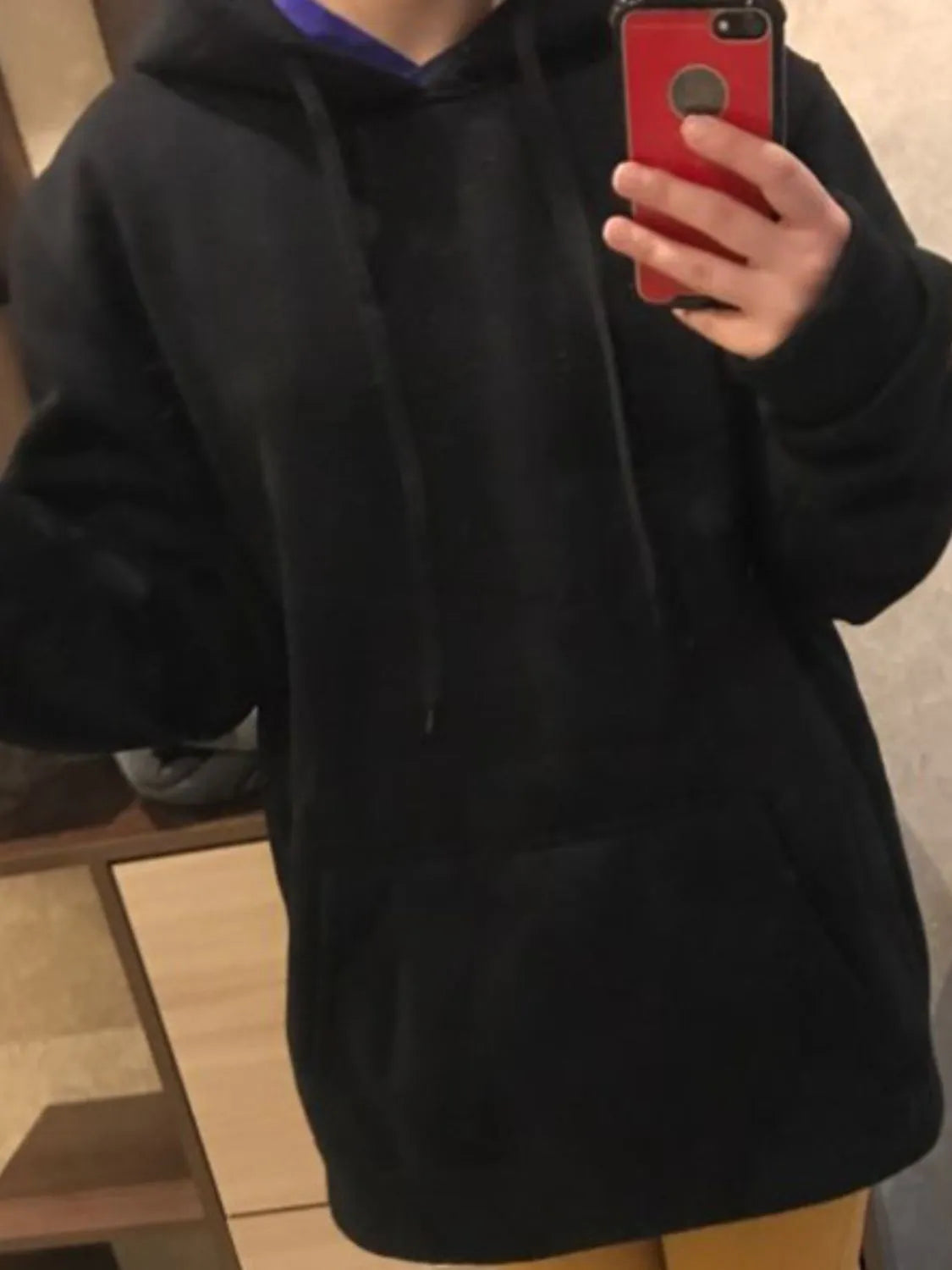 Men's Full Size Drawstring Long Sleeve Hoodie Plus Size - Premium Men's Sweatshirts from Trendsi - Just $20.66! Shop now at Handbags Specialist Headquarter