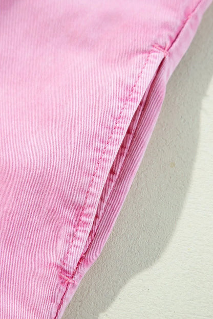 Button Down Short Sleeve Denim Dress - Premium Women / Jeans & Denim from Trendsi - Just $55.46! Shop now at Handbags Specialist Headquarter