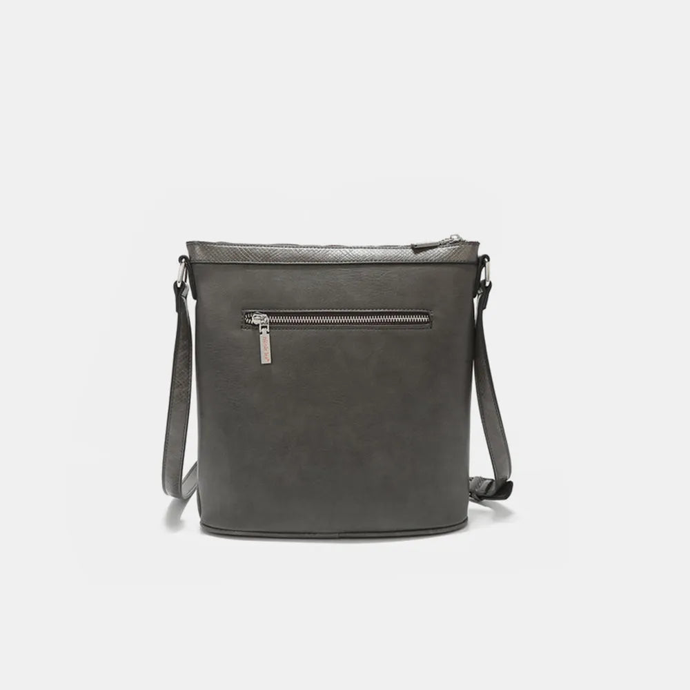 Nicole Lee USA Metallic Stitching Embroidery Inlaid Rhinestone Crossbody Bag - Premium Wallet from Trendsi - Just $58.99! Shop now at Handbags Specialist Headquarter