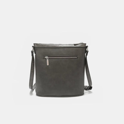 Nicole Lee USA Metallic Stitching Embroidery Inlaid Rhinestone Crossbody Bag - Premium Wallet from Trendsi - Just $58.99! Shop now at Handbags Specialist Headquarter