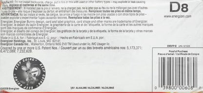 Energizer Premium D Alkaline Batteries 8-Pack