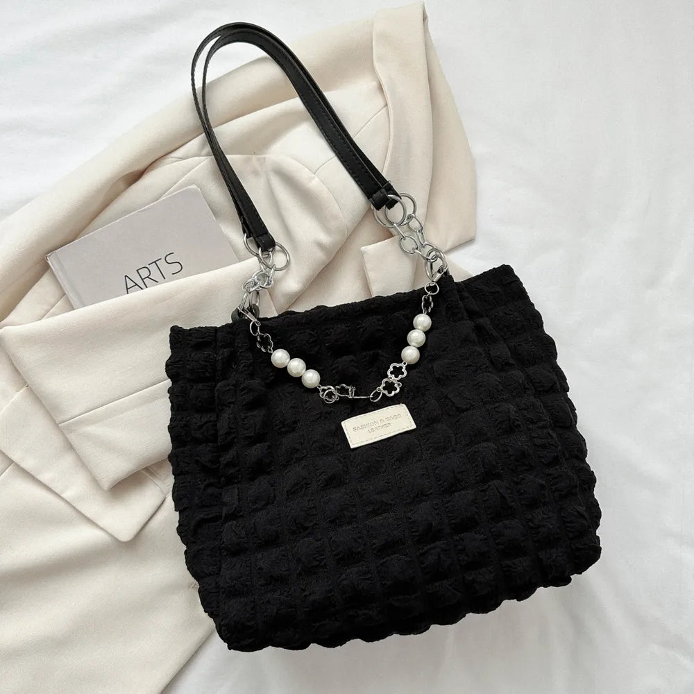 Bubble Textured Tote Bag - Premium Tote Bag from Trendsi - Just $39.99! Shop now at Handbags Specialist Headquarter