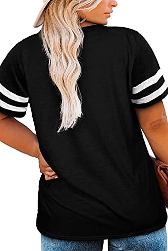 Summer V-Neck Plus Tunic Tee for Women 1X-5X