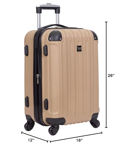 Rose Gold Hardside Luggage Set - 4-Piece Travel Kit
