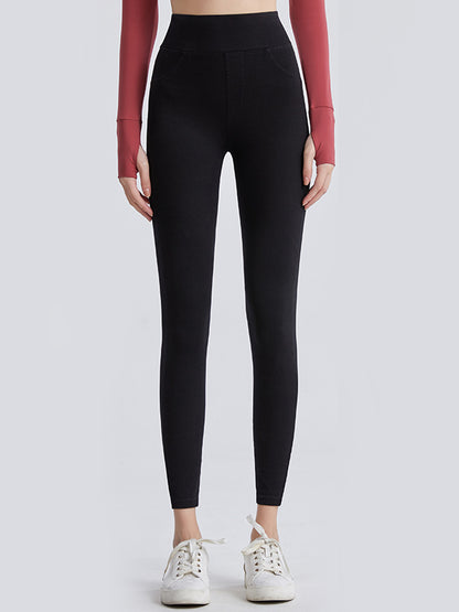 Wide Waistband Sports Leggings - Premium Leggings from Trendsi - Just $57.15! Shop now at Handbags Specialist Headquarter