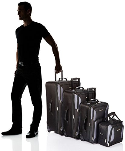 Charcoal Rockland Journey Expandable Luggage Set