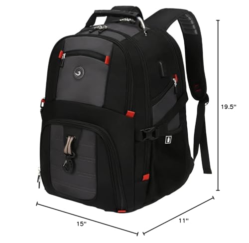 SHRRADOO 50L USB Travel Laptop Backpack - Airline Approved