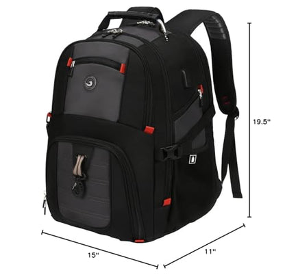 SHRRADOO 50L USB Travel Laptop Backpack - Airline Approved