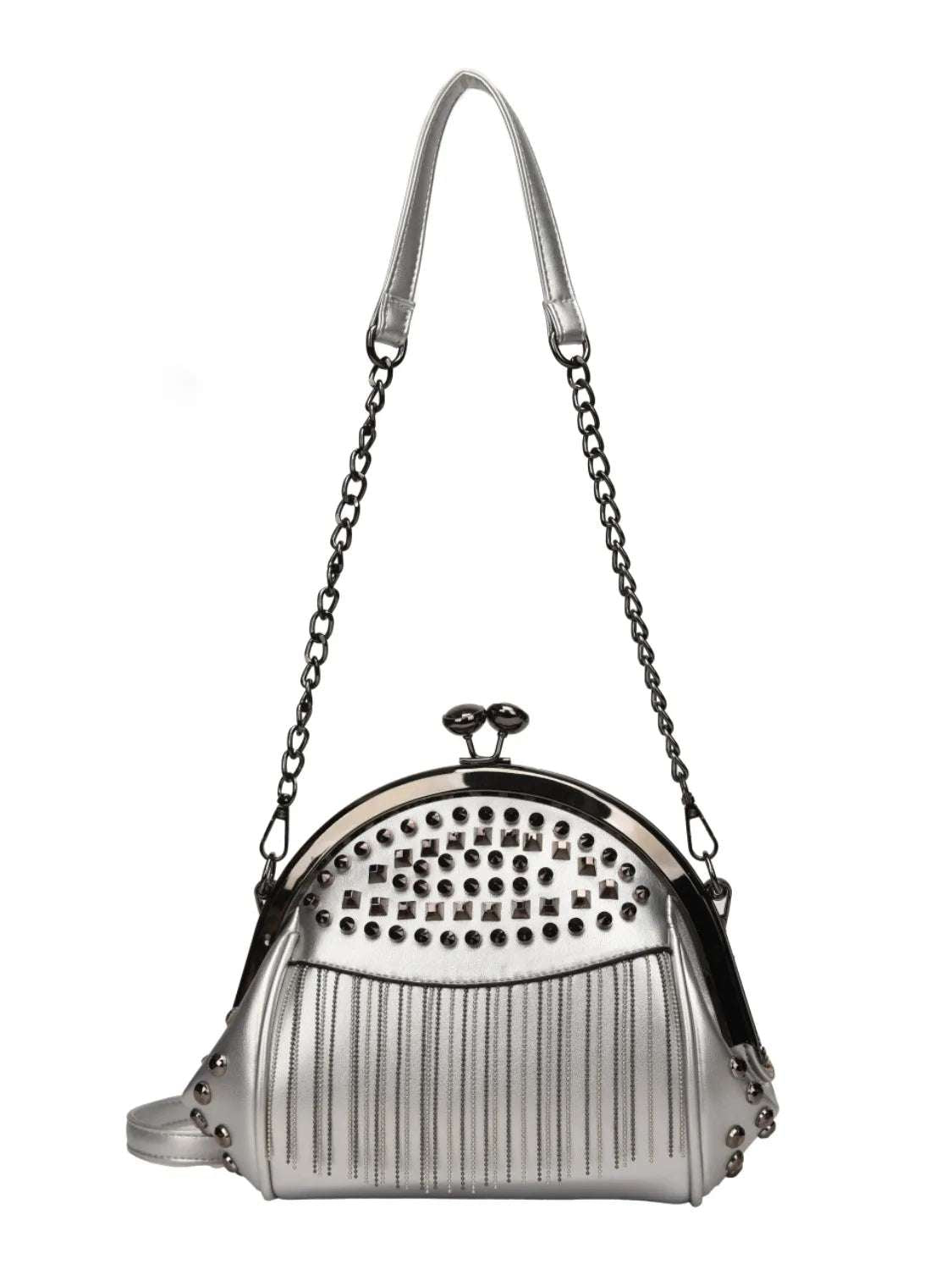 Studded Fringe Crossbody Bag - Premium Crossbody Bag from Trendsi - Just $41.99! Shop now at Handbags Specialist Headquarter