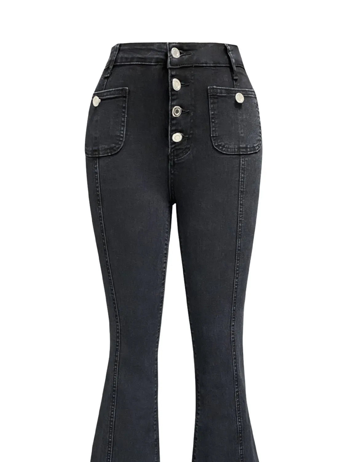 Flare Jeans with Pockets - Premium Women / Jeans & Denim from Trendsi - Just $35.10! Shop now at Handbags Specialist Headquarter