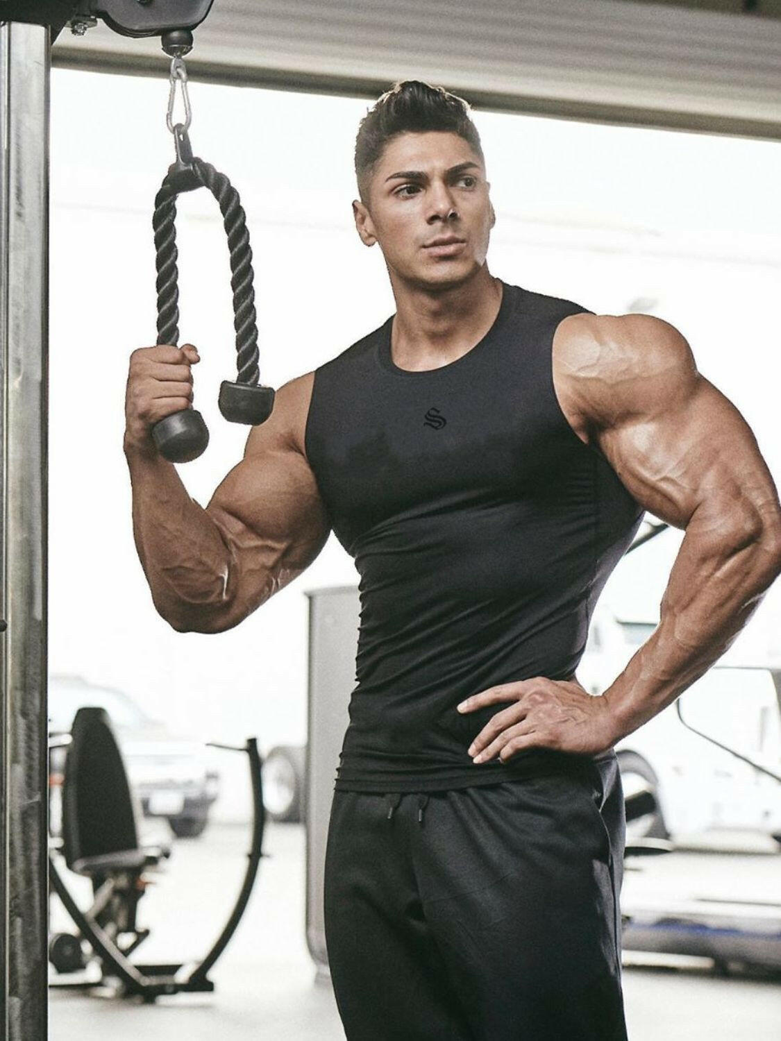 Men's Plus Size Round Neck Tank.