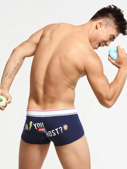 Men's Letter Graphic Contrast Panty - Premium Men's underwear from Trendsi - Just $16.60! Shop now at Handbags Specialist Headquarter