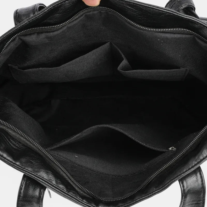 PU Leather Medium Handbag - Premium Tote Bag from Trendsi - Just $33.99! Shop now at Handbags Specialist Headquarter