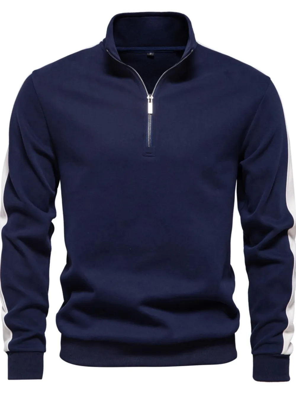 Men's Contrast Striped Long Sleeve Sweatshirt - Premium Men's Sweatshirts from Trendsi - Just $44.54! Shop now at Handbags Specialist Headquarter