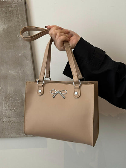 Bow PU Leather Shoulder Bag.