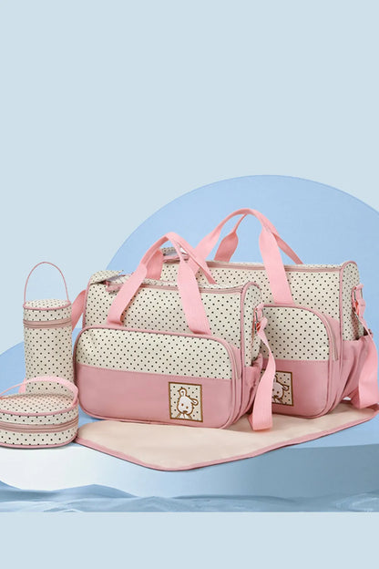 Oxford Cloth Contrast 4 Piece Bag Set - Premium Tote Bag from Trendsi - Just $42.99! Shop now at Handbags Specialist Headquarter