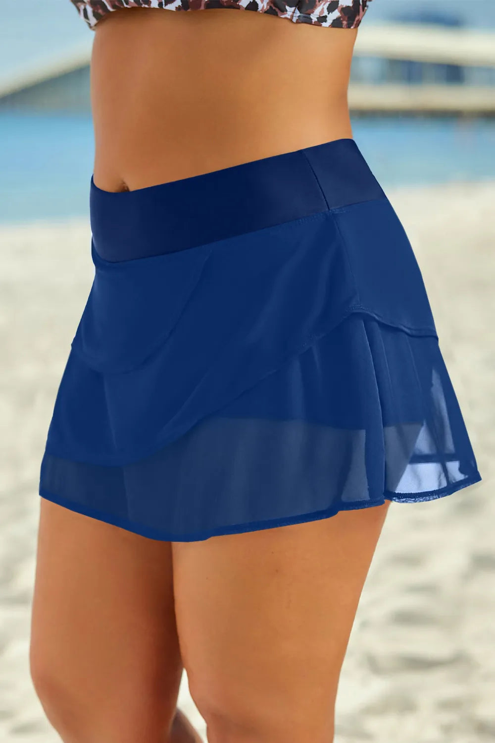 Elastic Waist Swim Skirt - Premium  from Trendsi - Just $26.99! Shop now at Handbags Specialist Headquarter