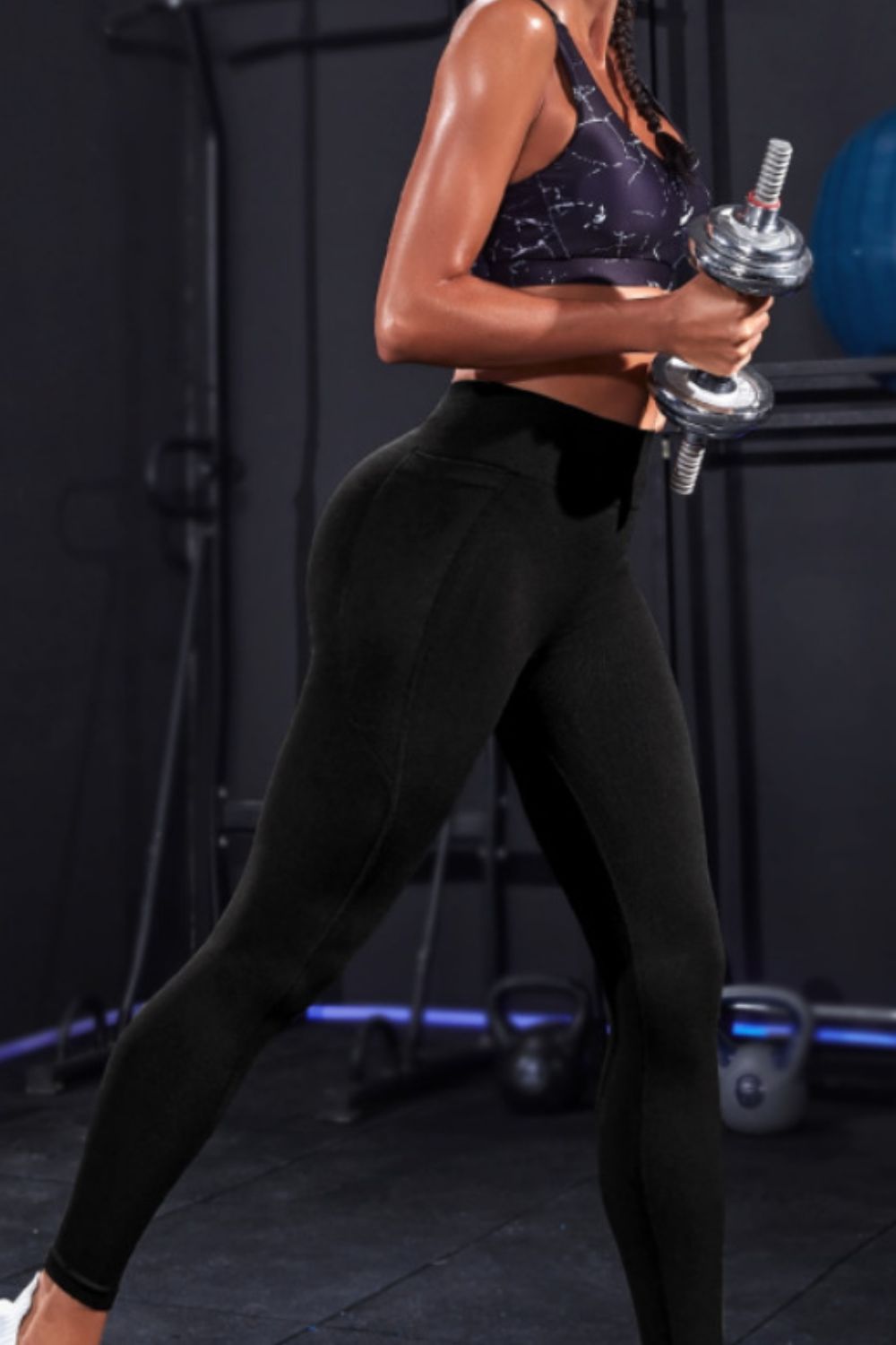 Wide Waistband Sports Leggings - Premium Leggings from Trendsi - Just $34.83! Shop now at Handbags Specialist Headquarter