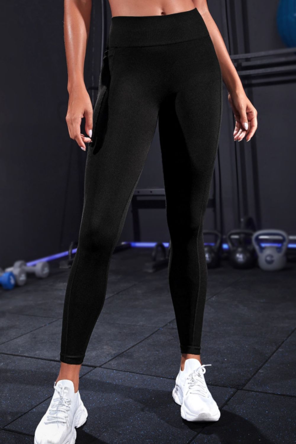 Wide Waistband Sports Leggings - Premium Leggings from Trendsi - Just $34.83! Shop now at Handbags Specialist Headquarter